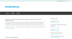 Desktop Screenshot of kenyamanual.co.ke